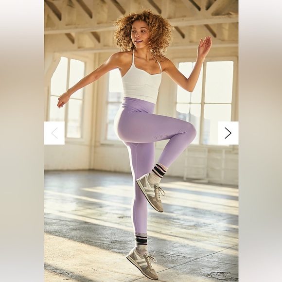 Free People Pants - High-Rise 7/8 Length Good Karma Leggings Sz. M/L Color : Hepatica
